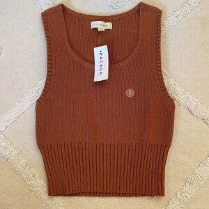 PacSun Women's Brown and Orange Vest